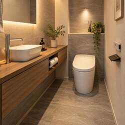 手洗いカウンターで、トイレはもっと美しく、掃除はもっとラクに。中古マンションのリノベーションで、毎日使う場所を理想の空間へ。
