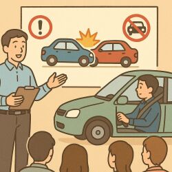 社有車事故が会社に与える損失と、新入社員運転研修の重要性