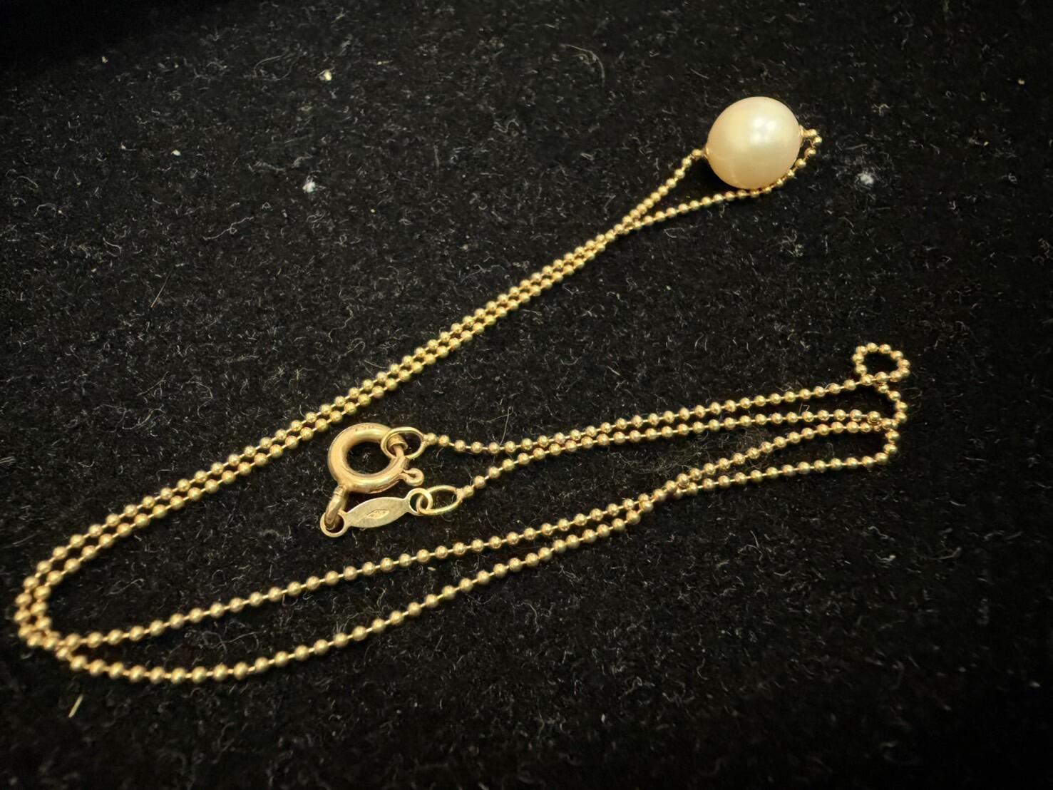 【K18 パール付き　ネックレス】を買い取りしました！イメージ