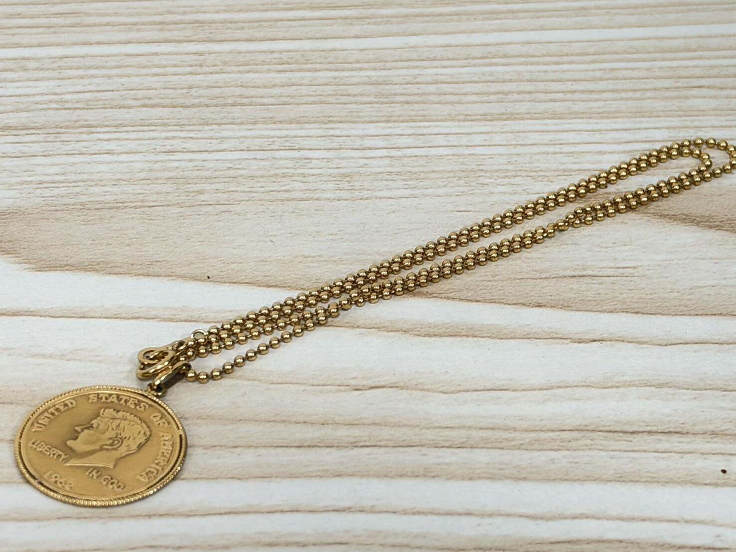 【K18 コイントップ付き　ネックレス】を買い取りしました！イメージ