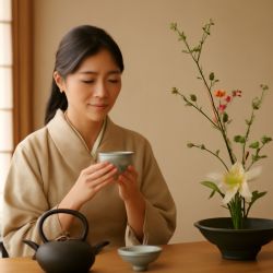 長崎で煎茶と生け花の魅力体験