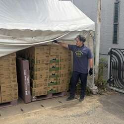 熊本地震の被災地・八代市へ救援物資を届けました