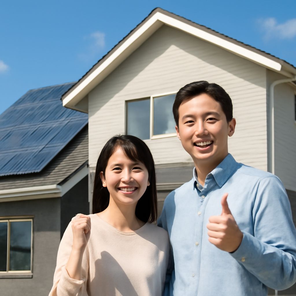 外壁塗装と太陽光で家の価値UP画像