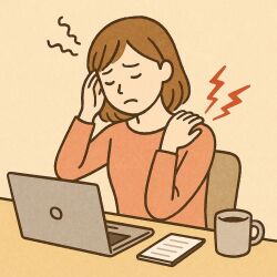 大垣市でデスクワークの頑固な肩こり・頭痛にお悩みの方へ！湿布で治らない真の原因とは画像
