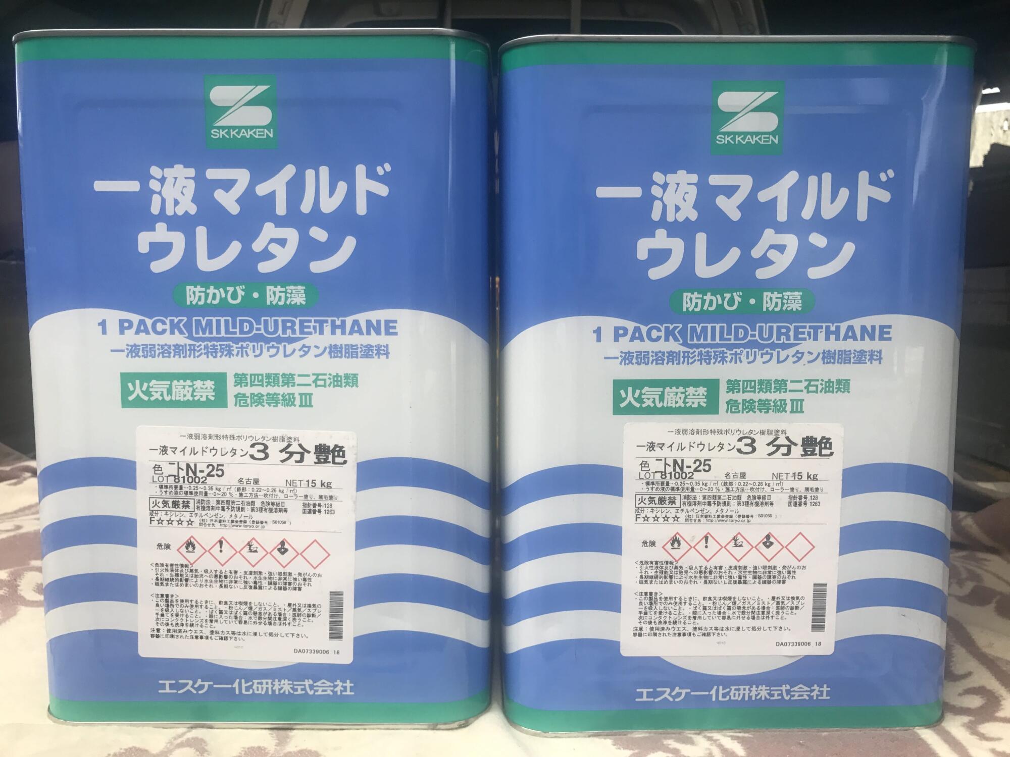 １液マイルドウレタン３分艶　N-25 15Kg（希釈は塗料用シンナー）