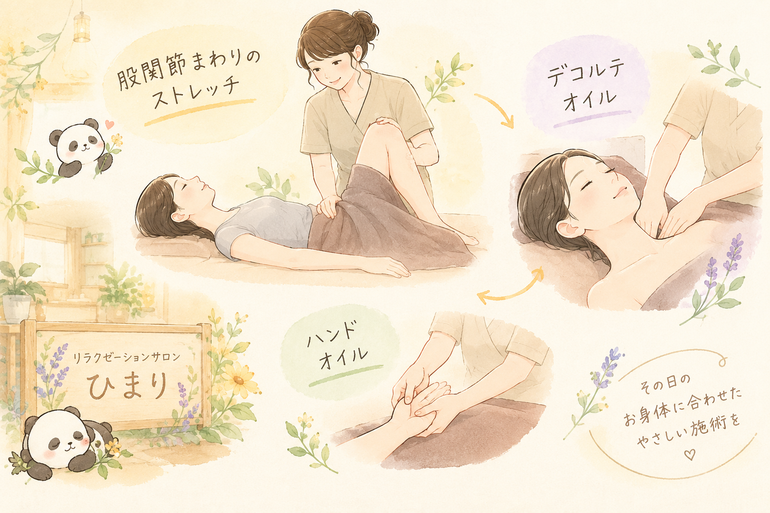 首肩凝りと股関節の動きがお悩みの方の事例　#野江#整体#城東区#オイルトリートメント#リラクゼーション