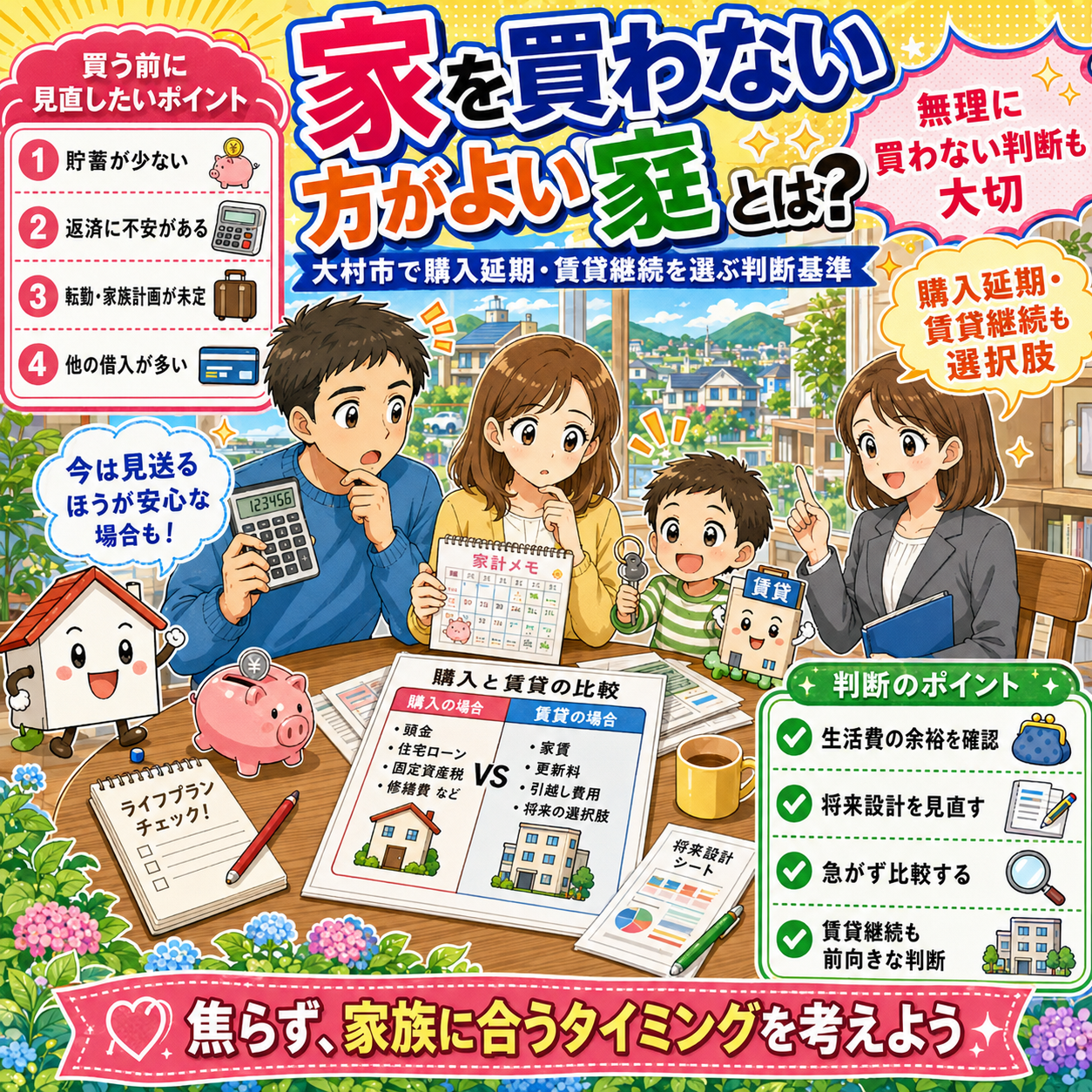 ⑩ 家を買わない方がよい家庭とは？｜大村市で購入延期・賃貸継続を選ぶ判断基準