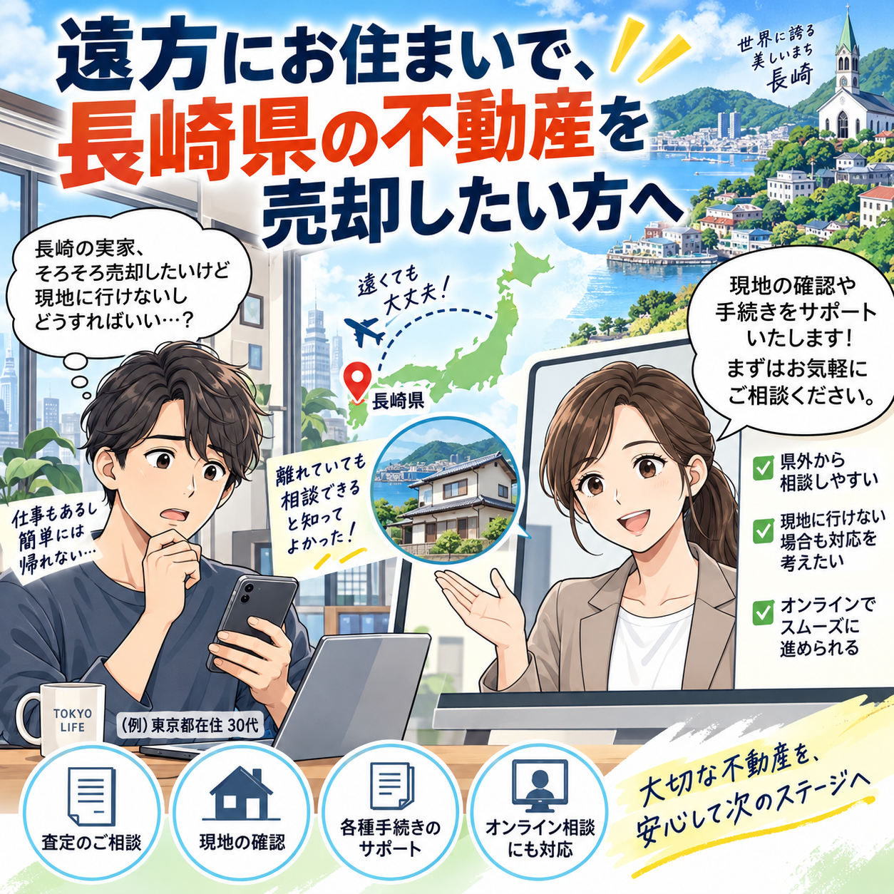 遠方にお住まいで長崎県の不動産を売却したい方へ～｜陸自不動産