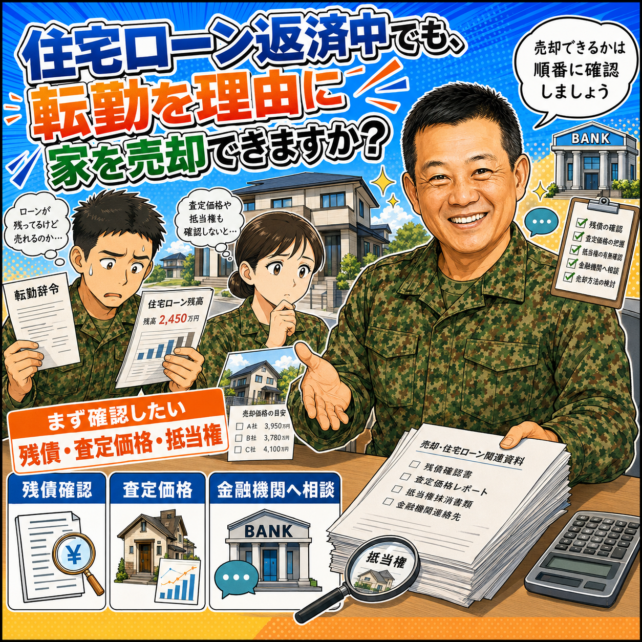 ③ 住宅ローン返済中でも、転勤を理由に家を売却できますか？