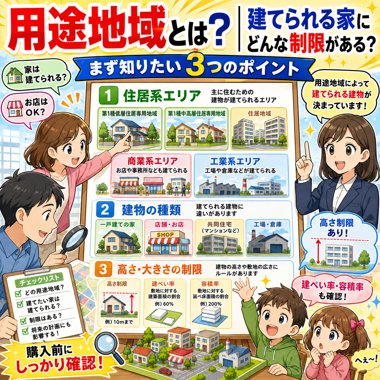 ⑥ 用途地域とは？｜建てられる家にどんな制限がある？
