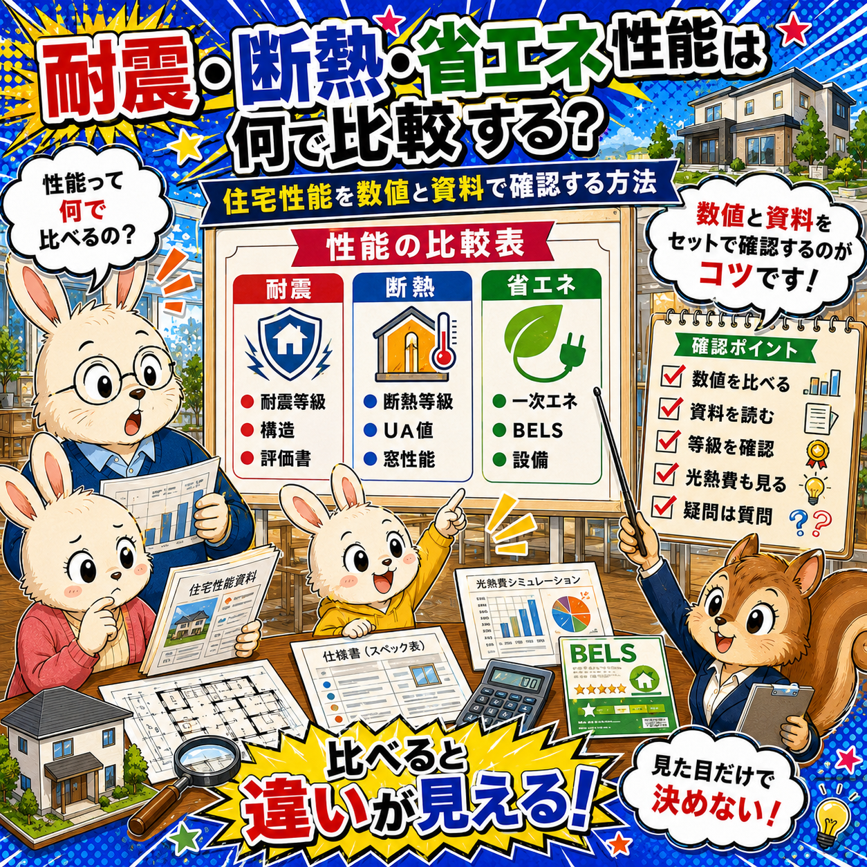 ④ 耐震・断熱・省エネ性能は何で比較する？｜住宅性能を数値と資料で確認する方法