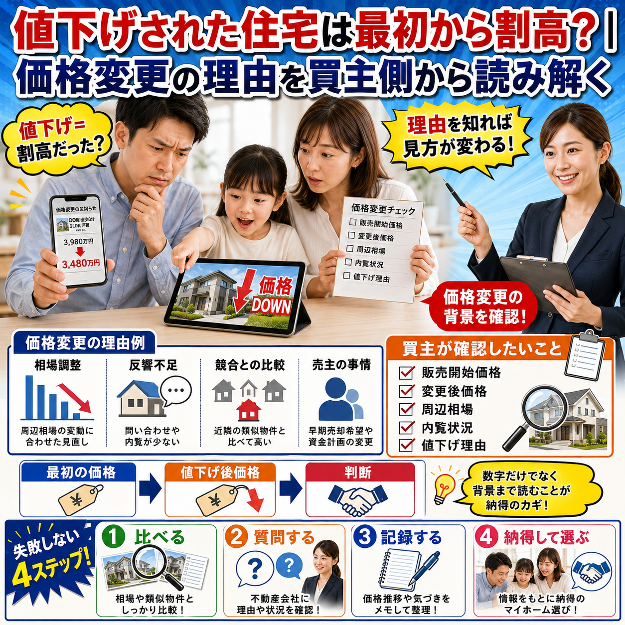 ⑤ 値下げされた住宅は最初から割高？｜価格変更の理由を買主側から読み解く