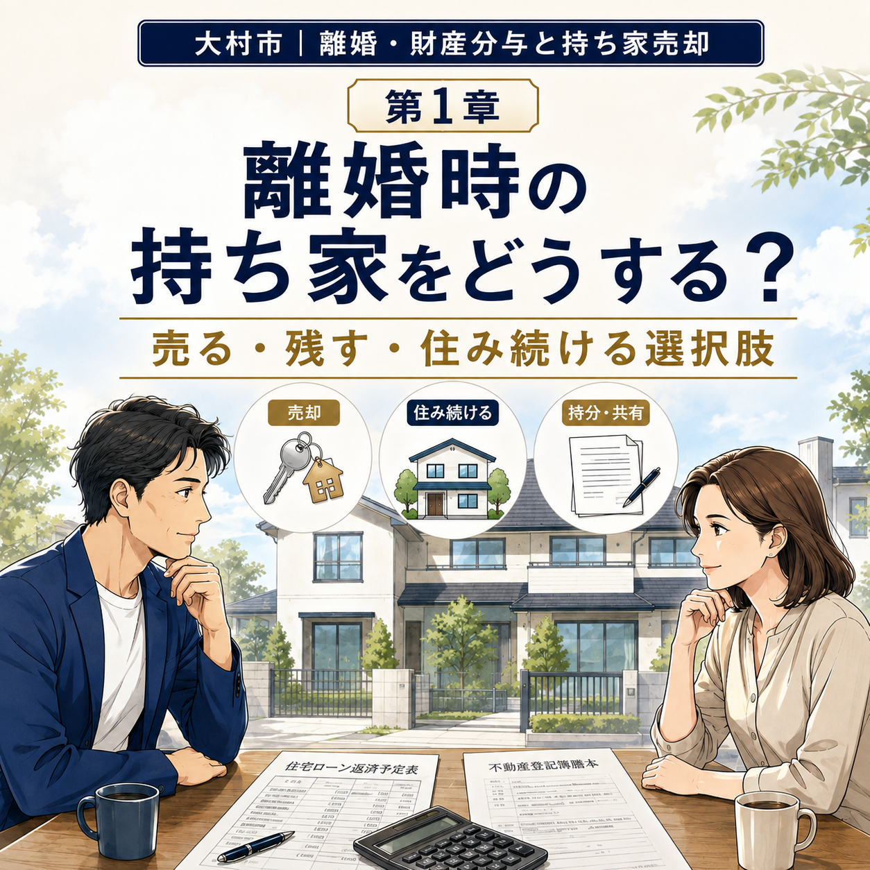 ① 大村市の離婚・財産分与と持ち家売却｜売る・残す・住み続けるための実務ガイド
