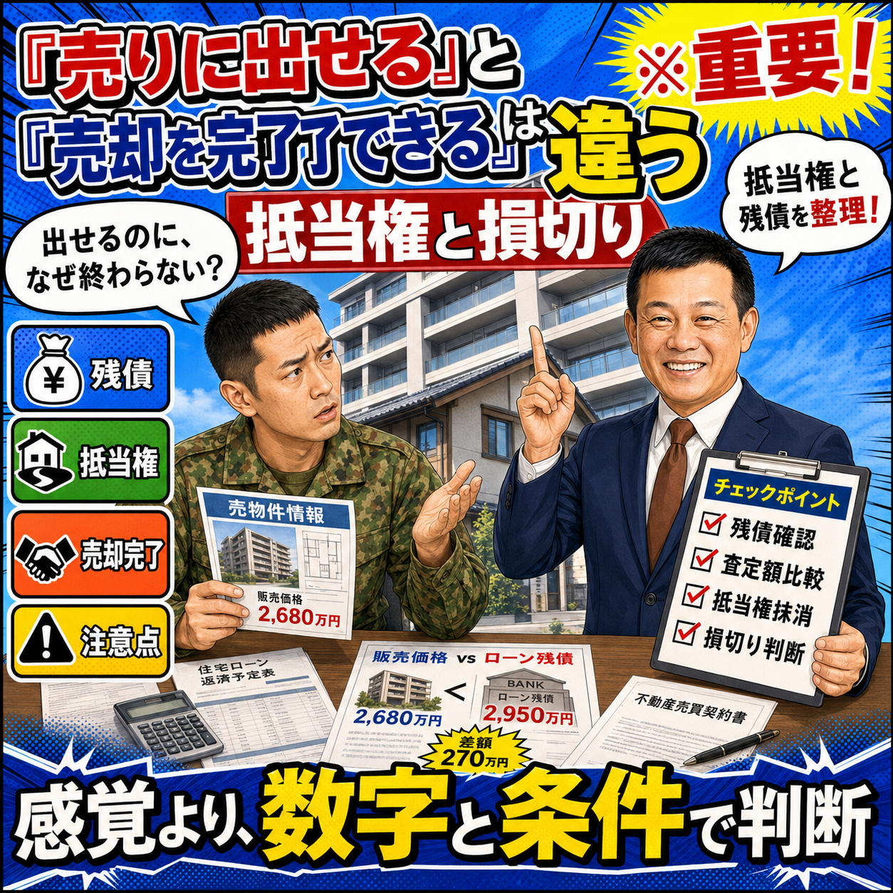 ⑧ 「売りに出せる」と「売却を完了できる」は違う｜抵当権と損切り