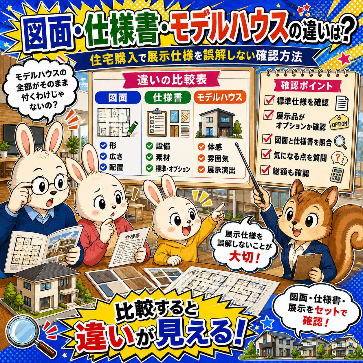 ③ 図面・仕様書・モデルハウスの違いは？｜住宅購入で展示仕様を誤解しない確認方法