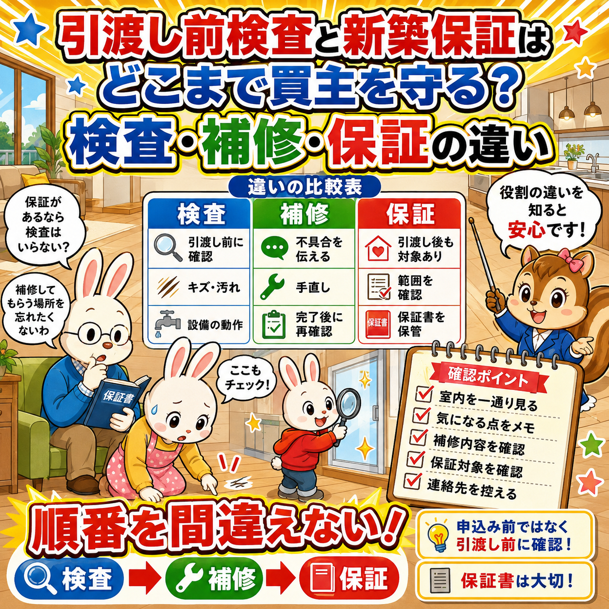 ⑩ 引渡し前検査と新築保証はどこまで買主を守る？｜検査・補修・保証の違い