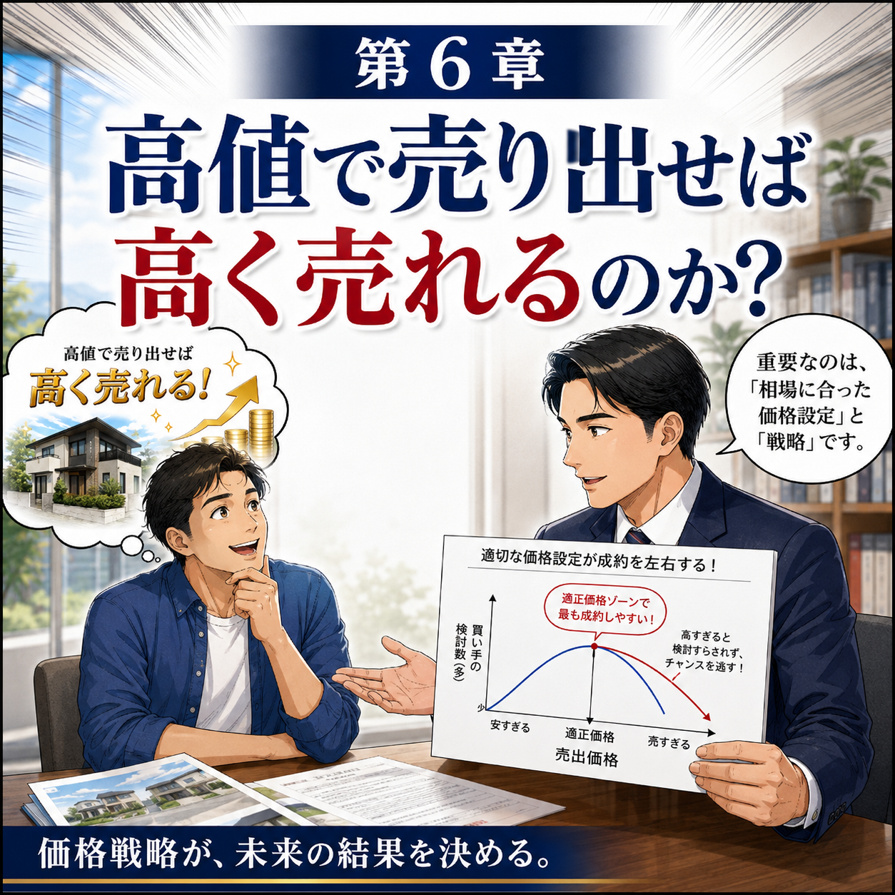 ⑥ 高値で売り出せば高く売れるのか？