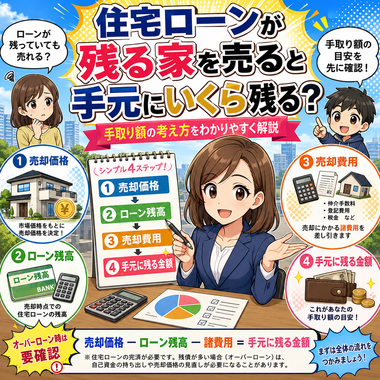 ③ 住宅ローンが残る家を売ると手元にいくら残る？
