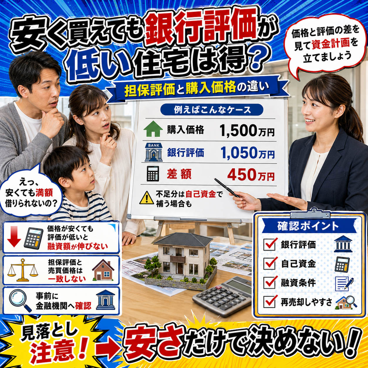 ⑨ 安く買えても銀行評価が低い住宅は得？｜担保評価と購入価格の違い