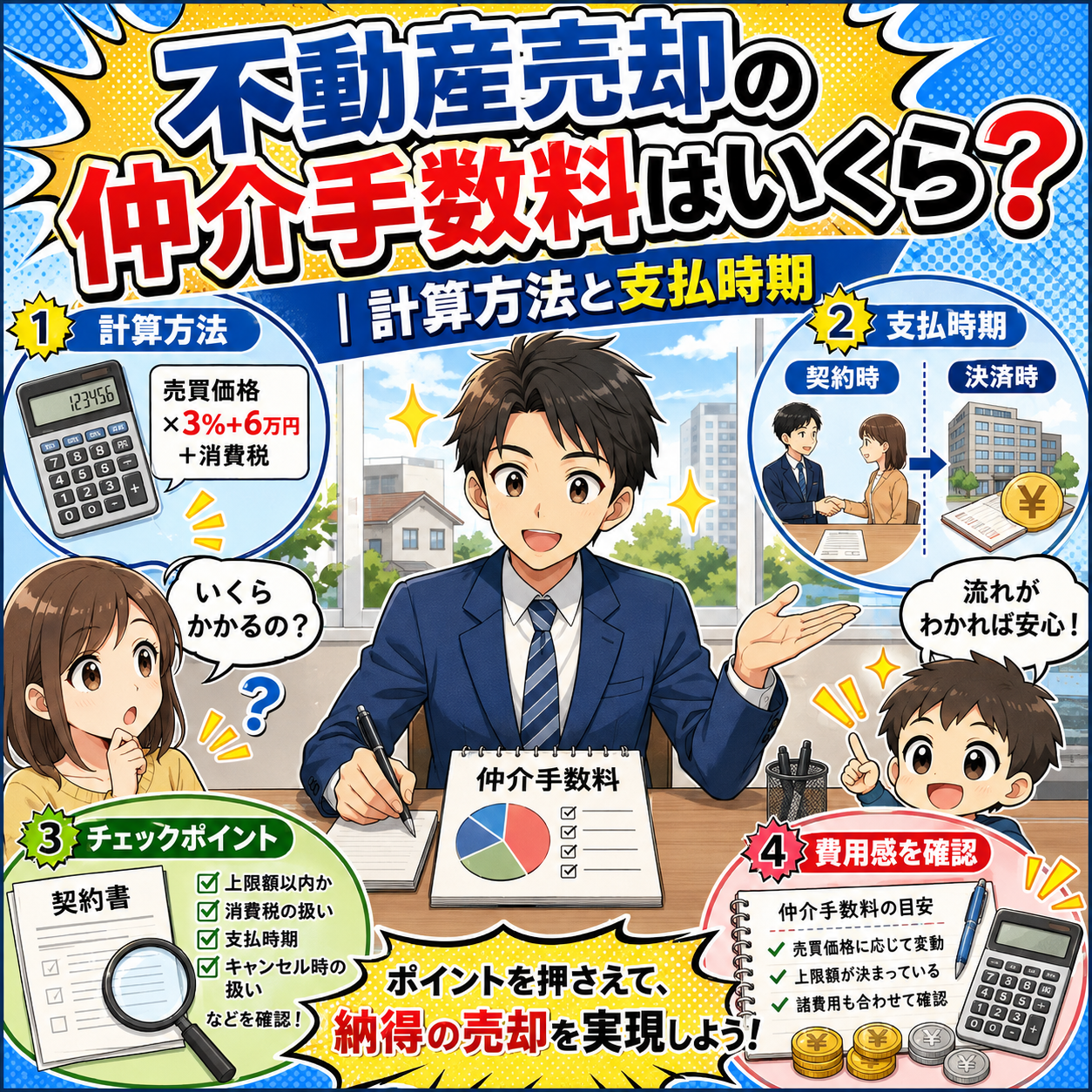 ② 不動産売却の仲介手数料はいくら？｜計算方法と支払時期