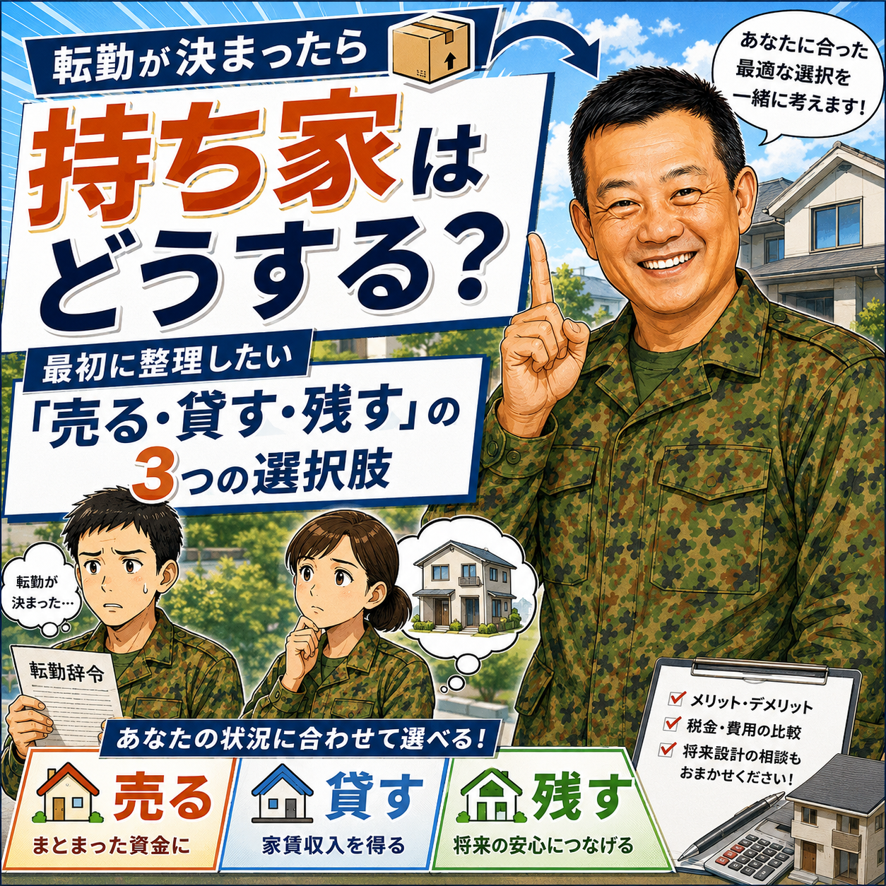 ① 転勤が決まった…持ち家は売却した方がよいのでしょうか？