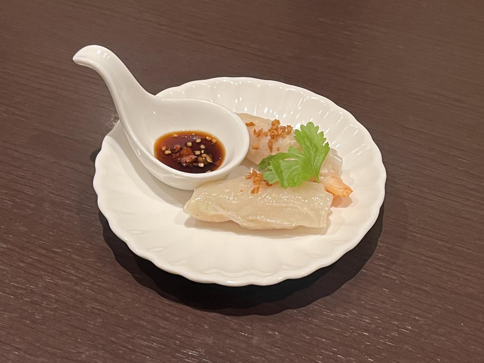 ［F1］アペタイザ：海老の蒸し春巻き